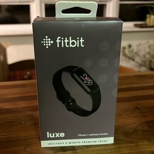 Fitbit Luxe NIB Graphite Stainless Steel case & Black band